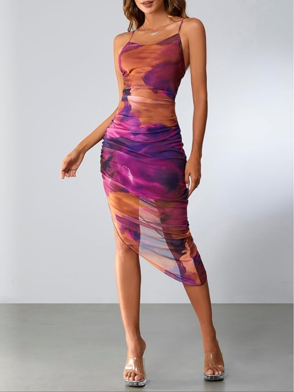 *Sunset Vibes* Satin Slip Midi Dress
